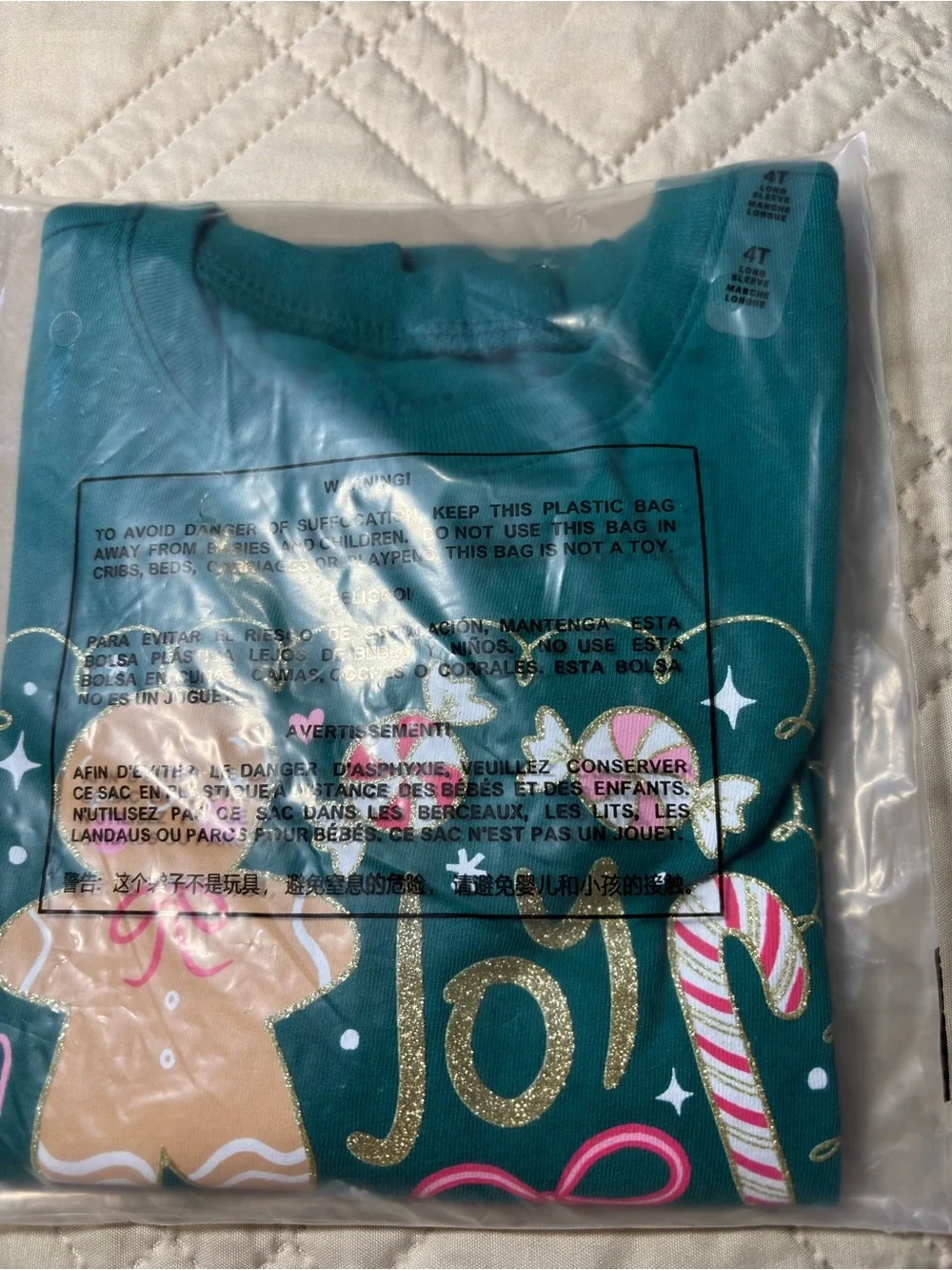Children's Place 4T Holiday ‘Joy’ Graphic Tee
